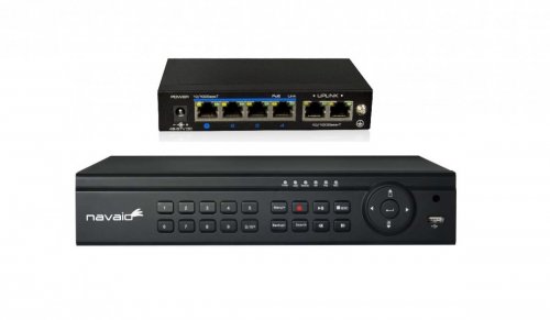 NVR 4 canale + Switch PoE 4 ch.